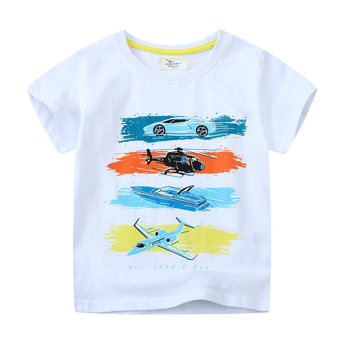 Jungen Kurzarm T-Shirt mit aufregendem Fahrzeugdesign Echo Archiv