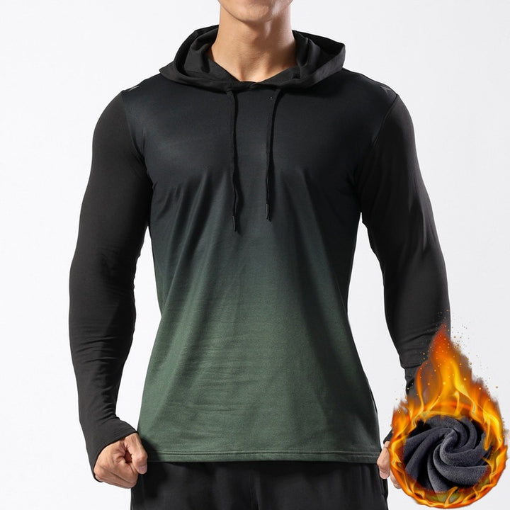 Herren Thermo-Langarm-Hoodie aus Funktionsstretch mit Kapuze, Daumenloch & feuchtigkeitsregulierender Fütterung Echo Archiv