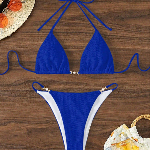Damen Triangel-Bikini mit modischen Schnürdetails und eleganten Akzenten Echo Archiv