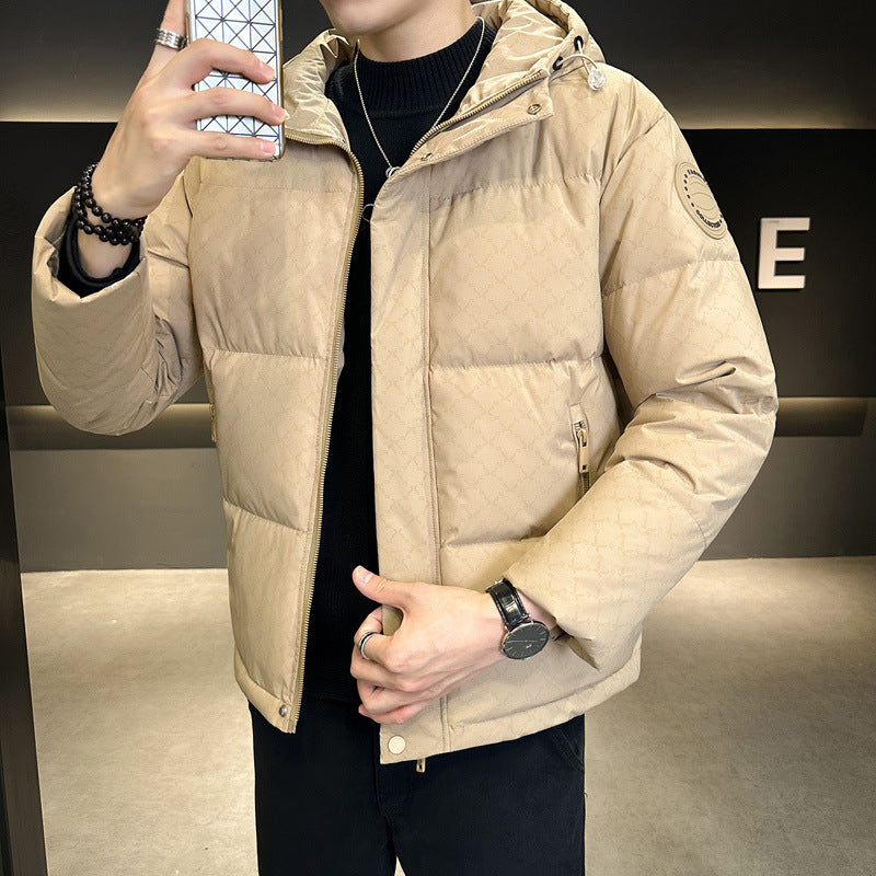 Herren modische Steppjacke mit verstellbarem Kragen und isolierendem Innenfutter Echoarchiv