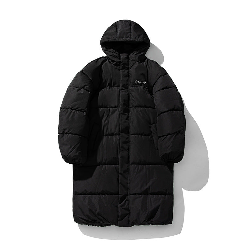Unisex Oversize langer Steppmantel mit Kapuze und wattierter Thermoisolierung Echo Archiv