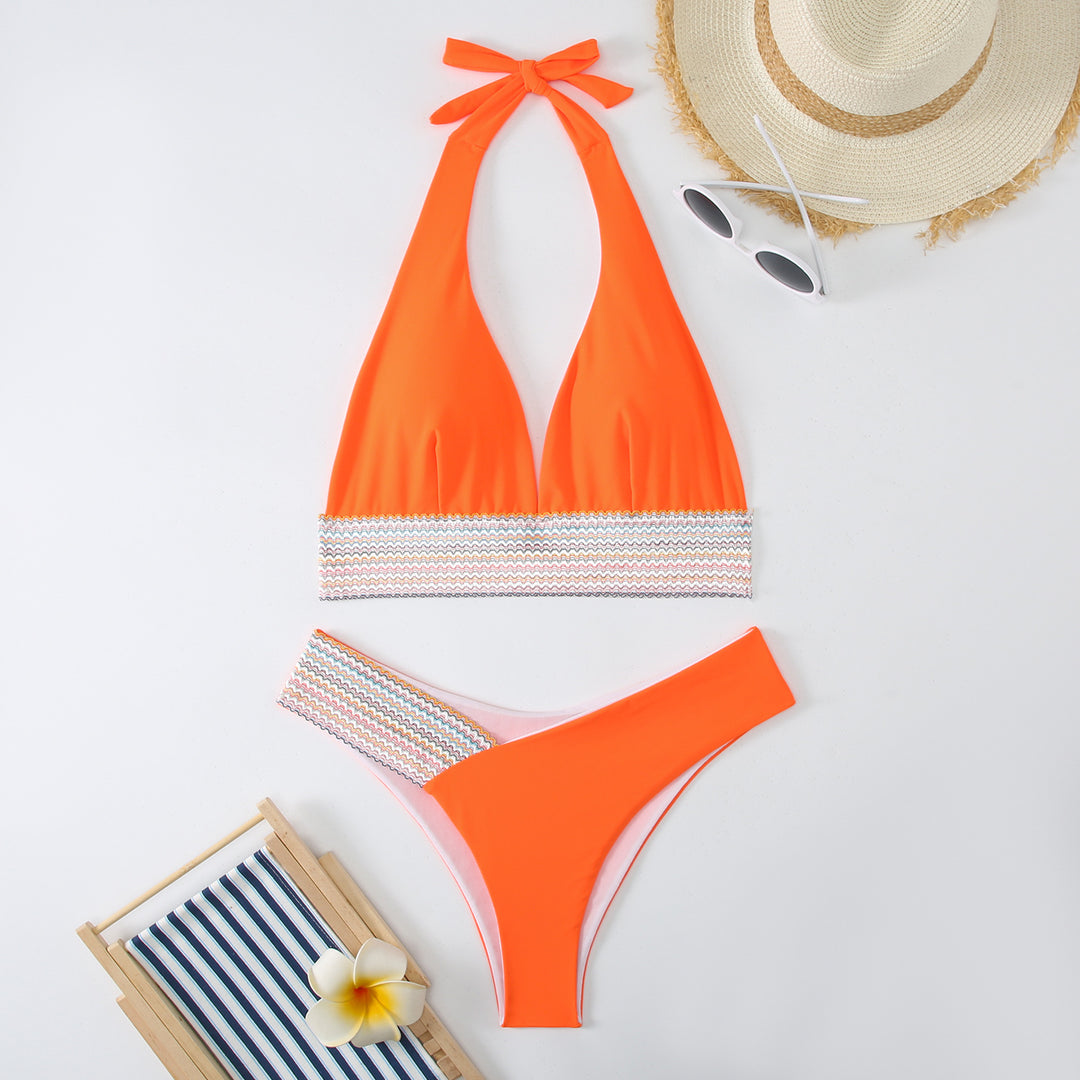 Damen Triangel-Bikini-Set mit modischem Wickelband Echo Archiv