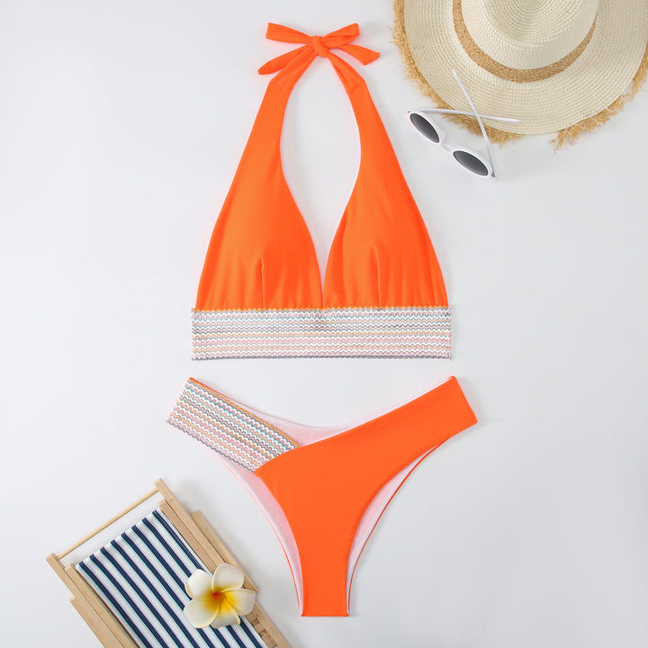Damen Triangel-Bikini-Set mit modischem Wickelband Echo Archiv