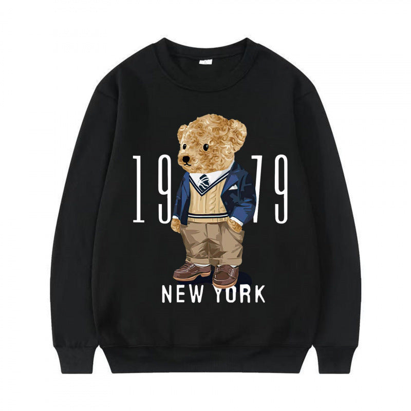 Damen Gemütlicher Sweatshirt mit Bärenmotiv Echoarchiv
