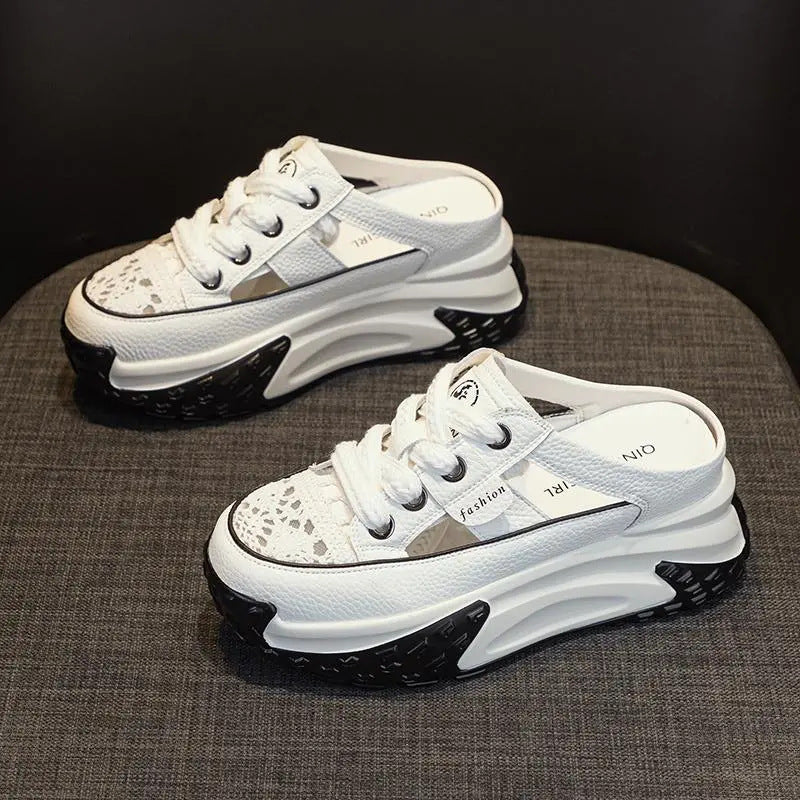 Damen Sportliche Sneaker mit offenen Fersen und rutschfester Sohle Echo Archiv