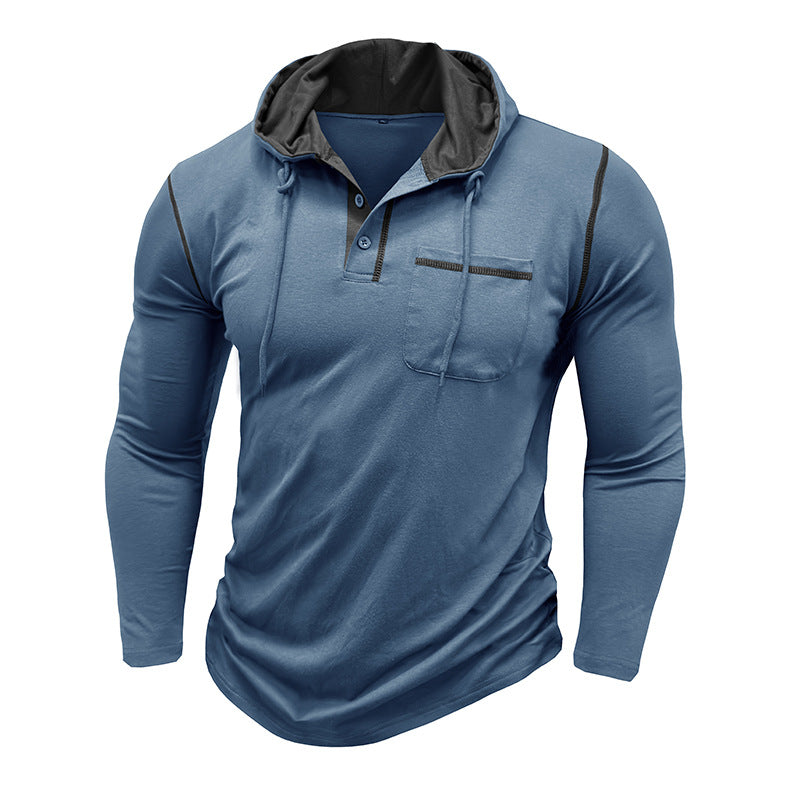 Herren Longsleeve-Hemd mit Kapuze Echoarchiv