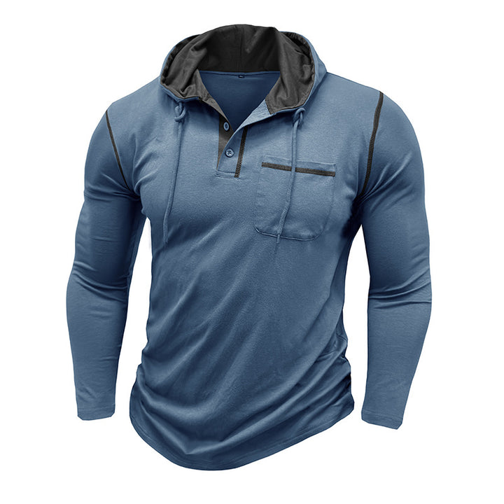 Herren Longsleeve-Hemd mit Kapuze Echoarchiv