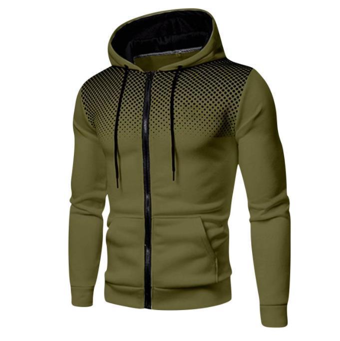 Herren Sportliche Kapuzenjacke mit durchgehendem Reißverschluss und praktischem Taschen Echoarchiv
