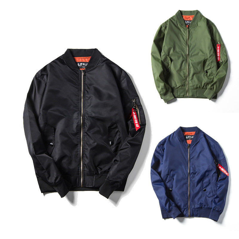 Unisex Leichter Nylon-Fliegerblouson mit kontrastreicher Innenlage und Ärmelzippertasche Echo Archiv