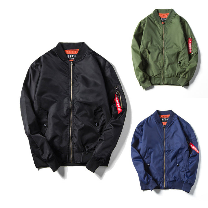 Unisex Leichter Nylon-Fliegerblouson mit kontrastreicher Innenlage und Ärmelzippertasche Echo Archiv
