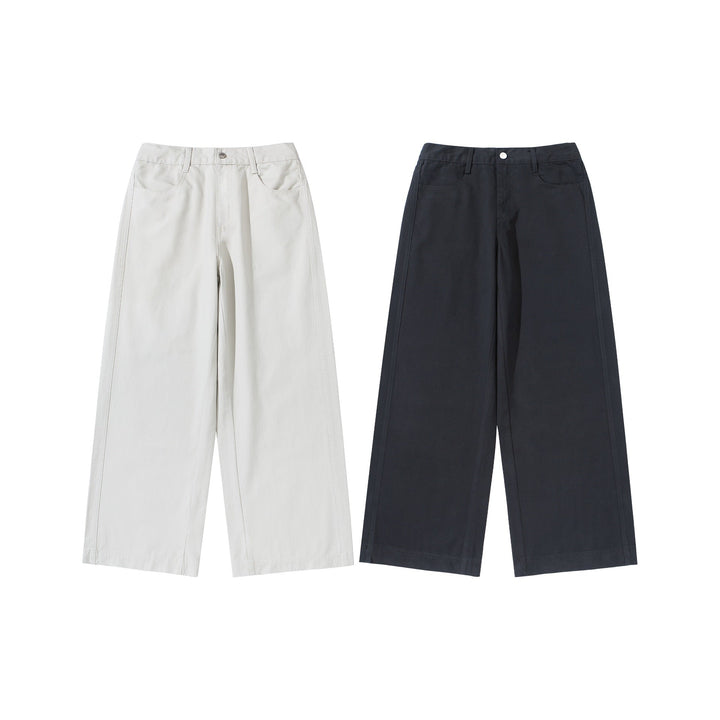 Damen High‑Waist Culotte‑Hose aus Baumwoll‑Twill mit durchgehender Mittelnaht Echoarchiv