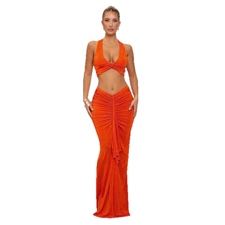 Damen elegantes Bodysuit mit Kreuz-Trageoption und seitlichem Schnitt Echo Archiv