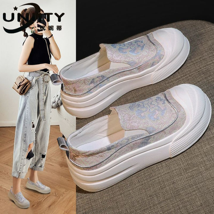 Damen Slip-On Sneakers mit elastischem Obermaterial und dämpfender Sohle Echo Archiv