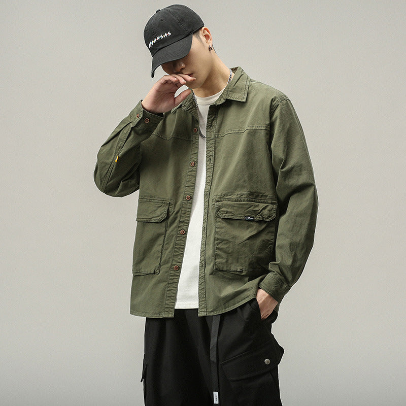 Herren funktionale Utility-Jacke mit praktischen Taschen Echoarchiv