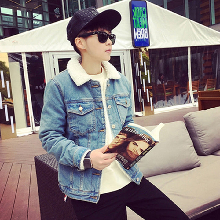 Herren Denimjacke mit Teddy-Futter Echoarchiv
