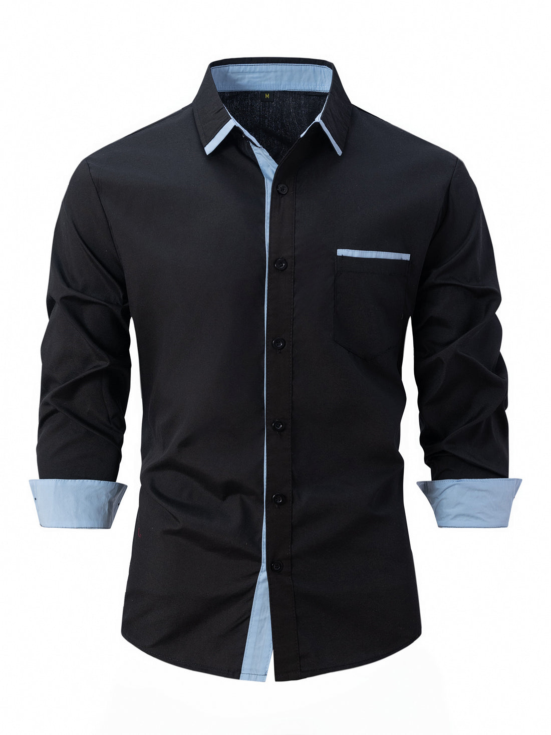 Herren Elegantes Baumwoll-Hemd mit Kontrastkragen – Arvello