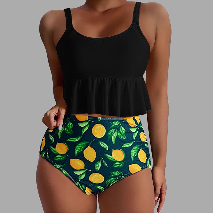 Damen Tankini-Set mit floralen Akzenten und Rüschen Echo Archiv