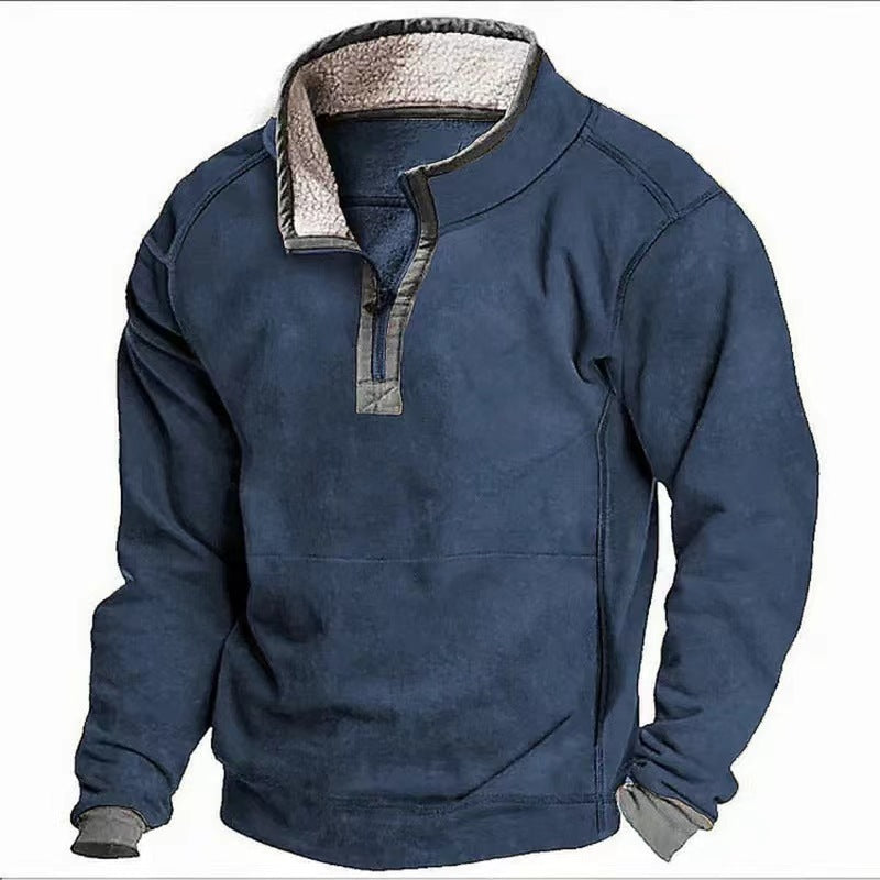 Herren Fleecesweater mit hochgeschlossenem Kragen und praktischem Reißverschluss Echoarchiv