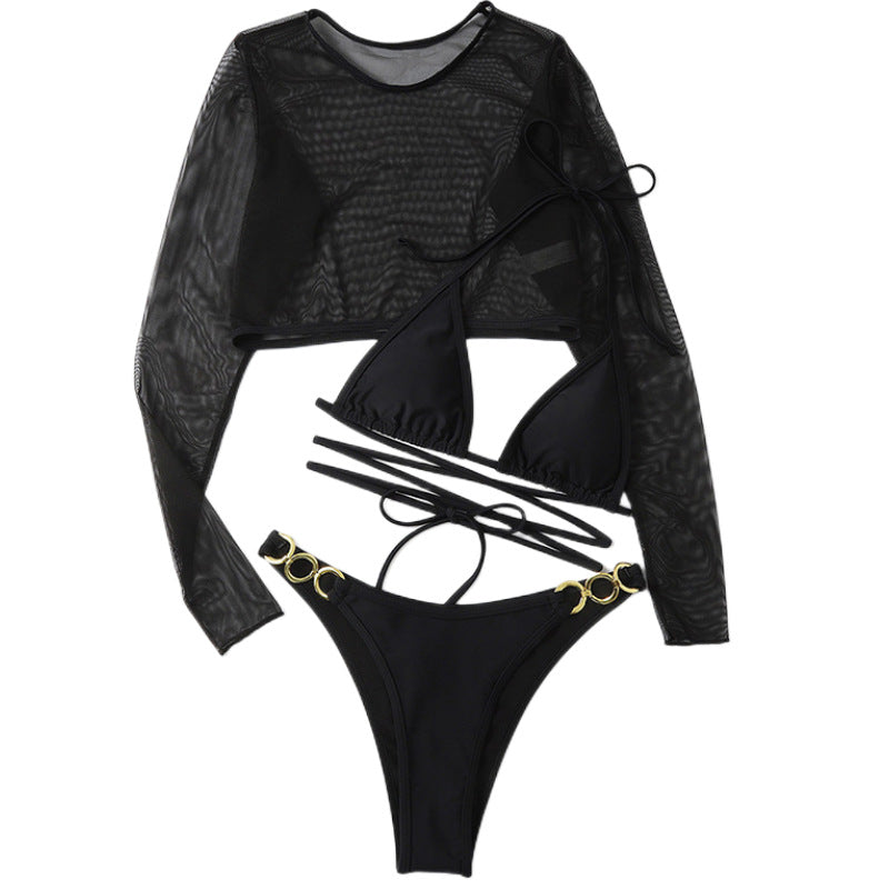 Damen Bikini-Set mit langem Oberteil und verstellbaren Bändern Echo Archiv