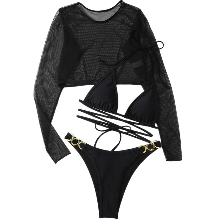 Damen Bikini-Set mit langem Oberteil und verstellbaren Bändern Echo Archiv