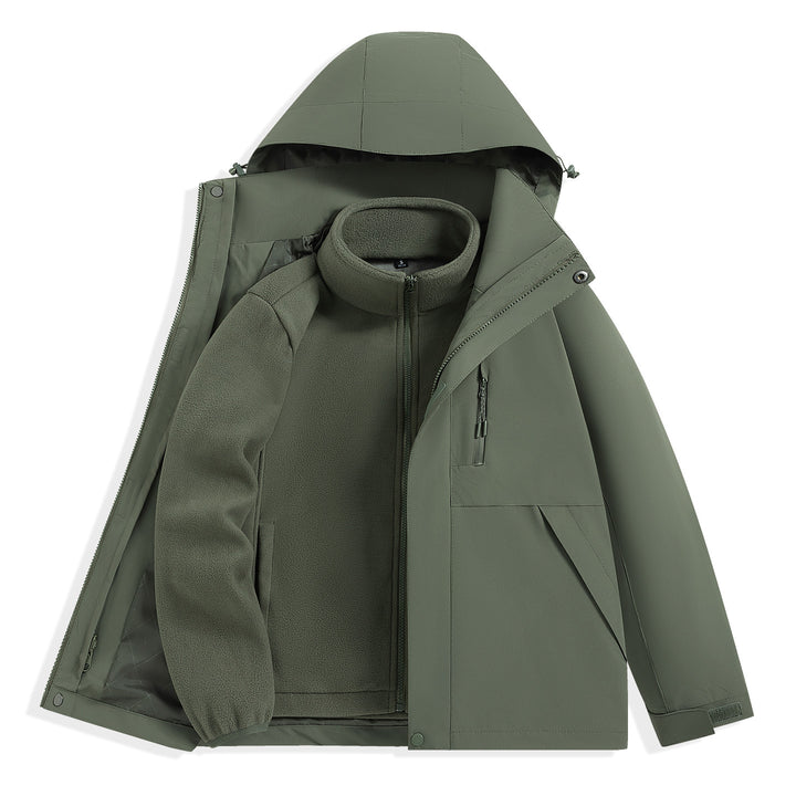 Herren zweilagiger Outdoorparka mit herausnehmbarer Fleece-Innenjacke und Kapuze Echo Archiv