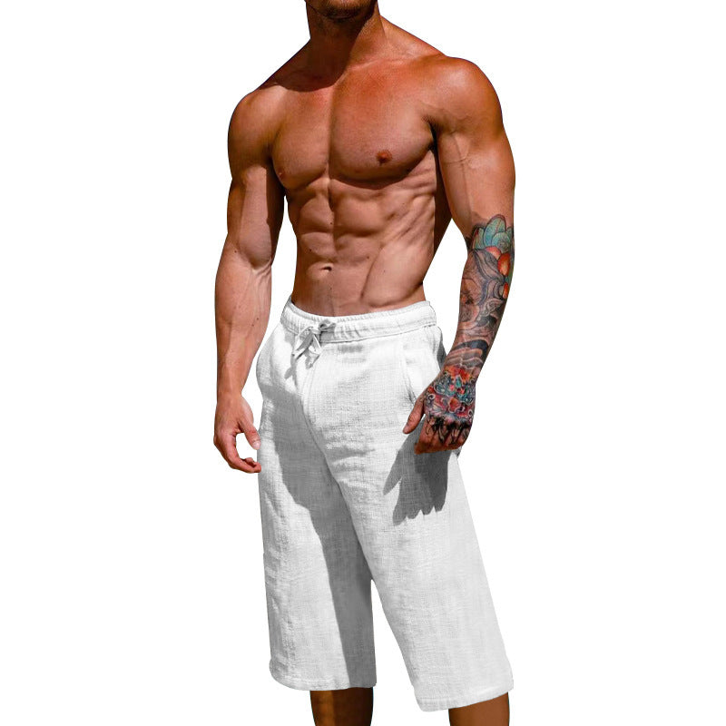 Herren lässige Sport-Shorts mit elastischem Bund und seitlichen Eingrifftaschen Echoarchiv