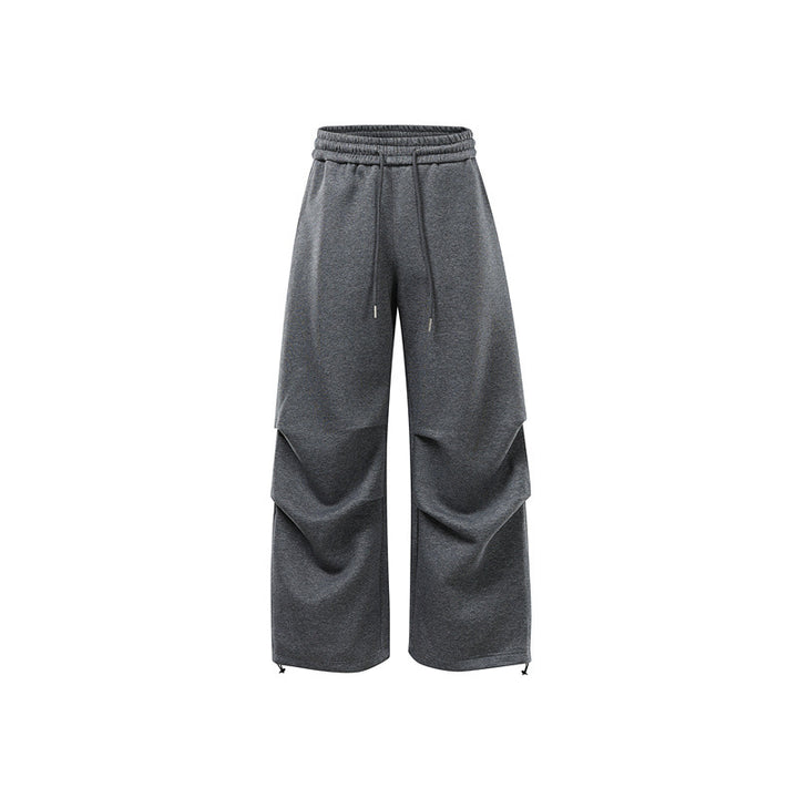 Unisex Weite Sweat-Cargohose mit Ebenenpasse, elastischem Kordelbund und verstellbarem Saum Echoarchiv