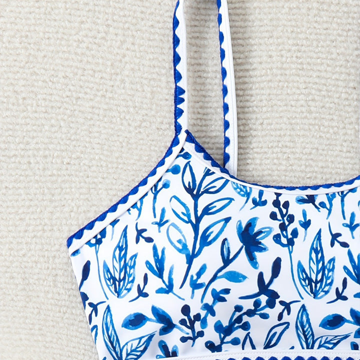 Damen Hochtailliertes Bikiniset mit floralem Design Echo Archiv