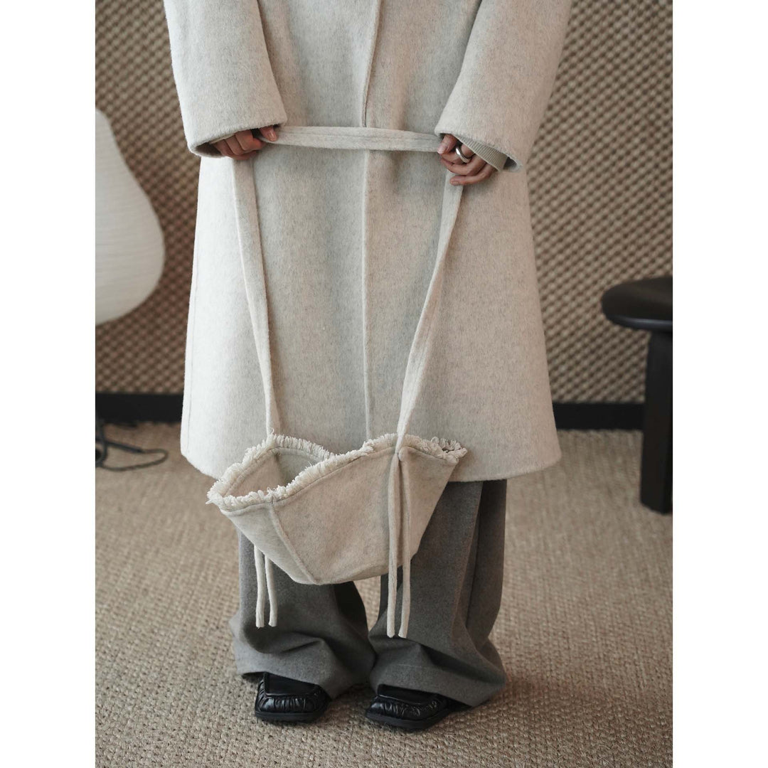 Damen Oversize Wollmix-Mantel mit verdeckter Knopfleiste und weicher Kragenpartie Echoarchiv