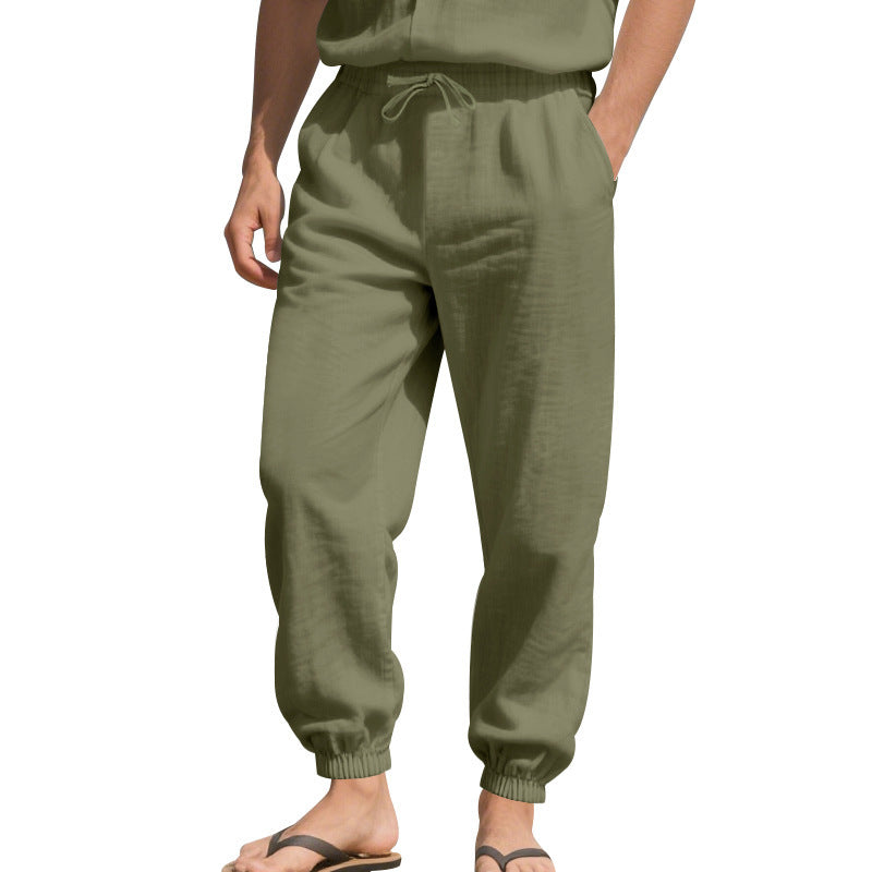 Herren lässige Freizeithose mit elastischem Bund und seitlichen Taschen Echoarchiv