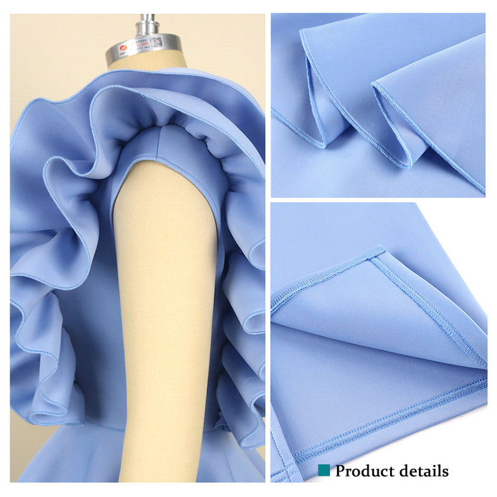 Damen figurbetontes Kleid mit extravaganten Rüschendetails Echo Archiv