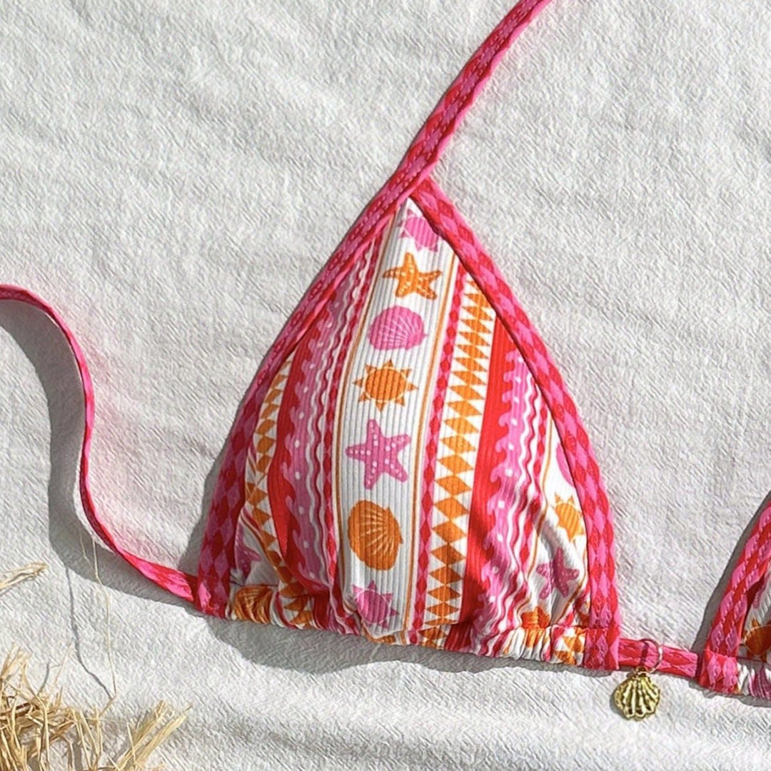 Damen Triangel-Bikini mit buntem Muster Echo Archiv