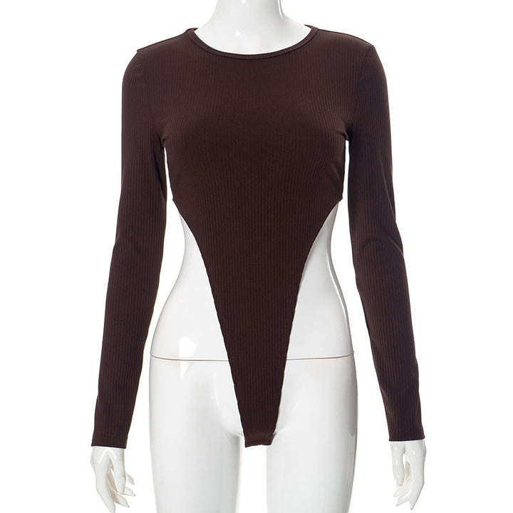 Damen Figurbetontes Langarmshirt mit seitlichem Cut-Out Echo Archiv