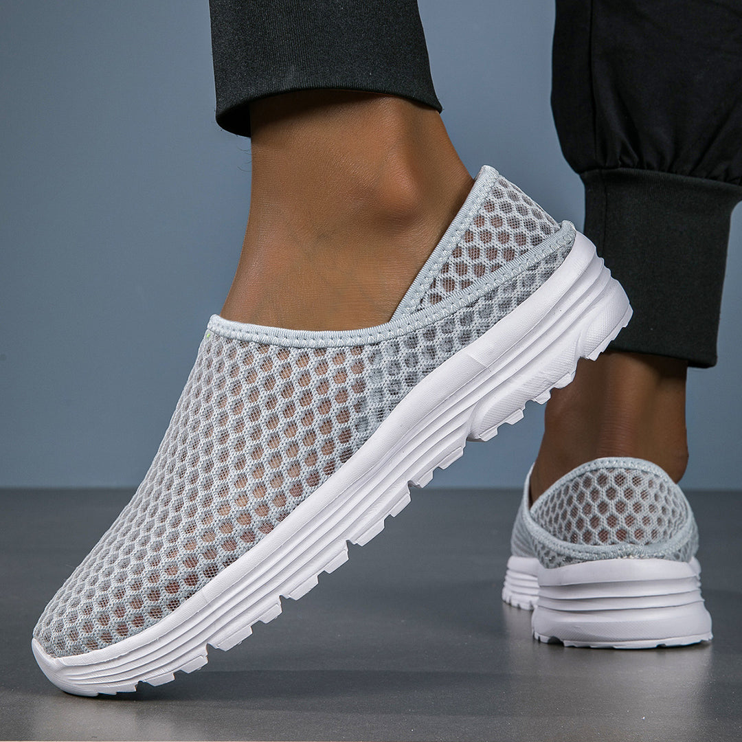 Damen nan luftige Schlupfsneaker mit Honigwaben-Strickoberteil und gedämpfter Komfortsohle Echo Archiv
