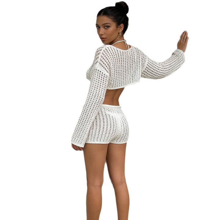Damen luftige Stricktop und Short Set Echo Archiv