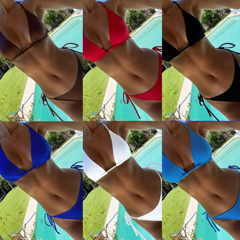 Damen Triangel-Bikini mit verstellbaren Trägern und charmantem Knoten Echo Archiv