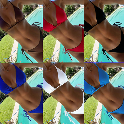 Damen Triangel-Bikini mit verstellbaren Trägern und charmantem Knoten Echo Archiv