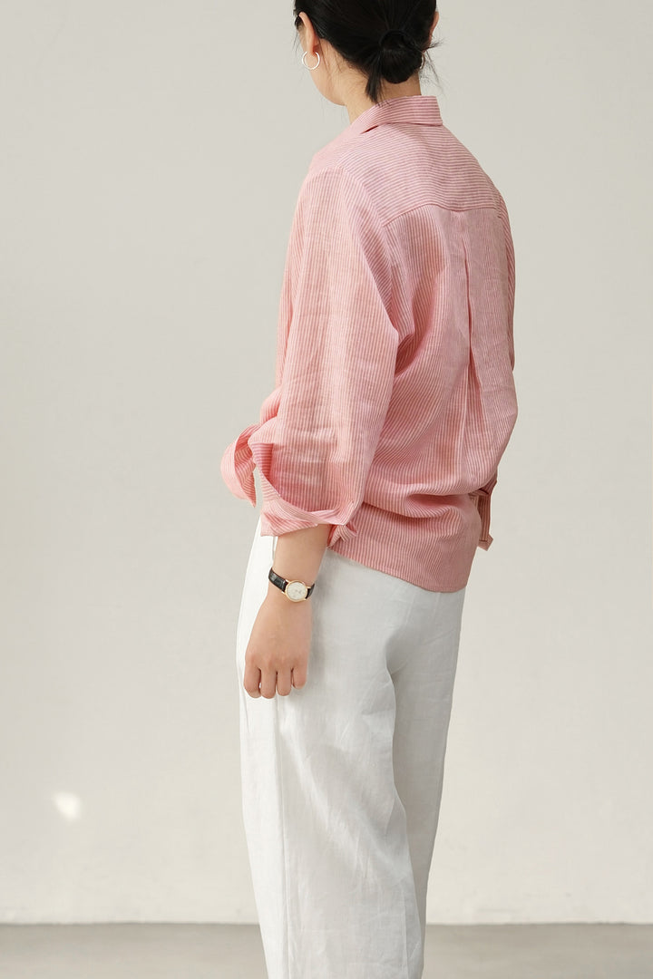 Damen Elegante gestreifte Bluse Echoarchiv