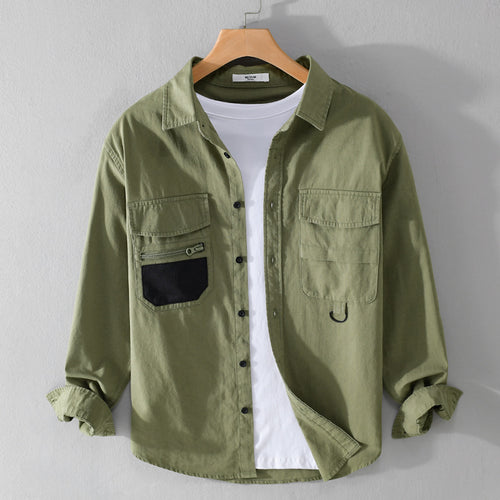 Herren Utility-Overshirt aus Baumwollmix mit Mehrfachtaschen und D-Ring Echoarchiv