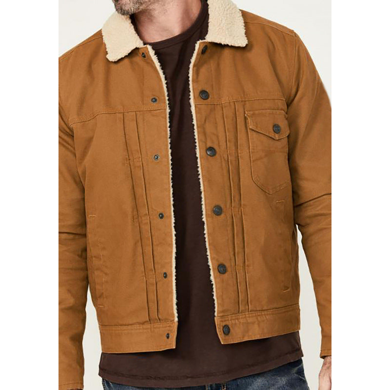 Herren Denimjacke mit weichem Sherpa-Futter Echoarchiv
