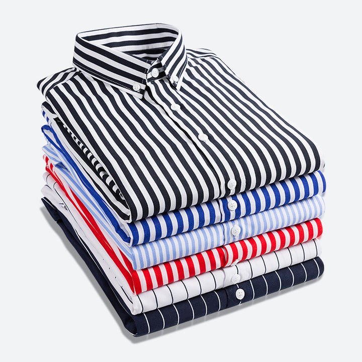 Herren nan gestreiftes Businesshemd mit Button-Down-Kragen und taillierter Silhouette Echo Archiv