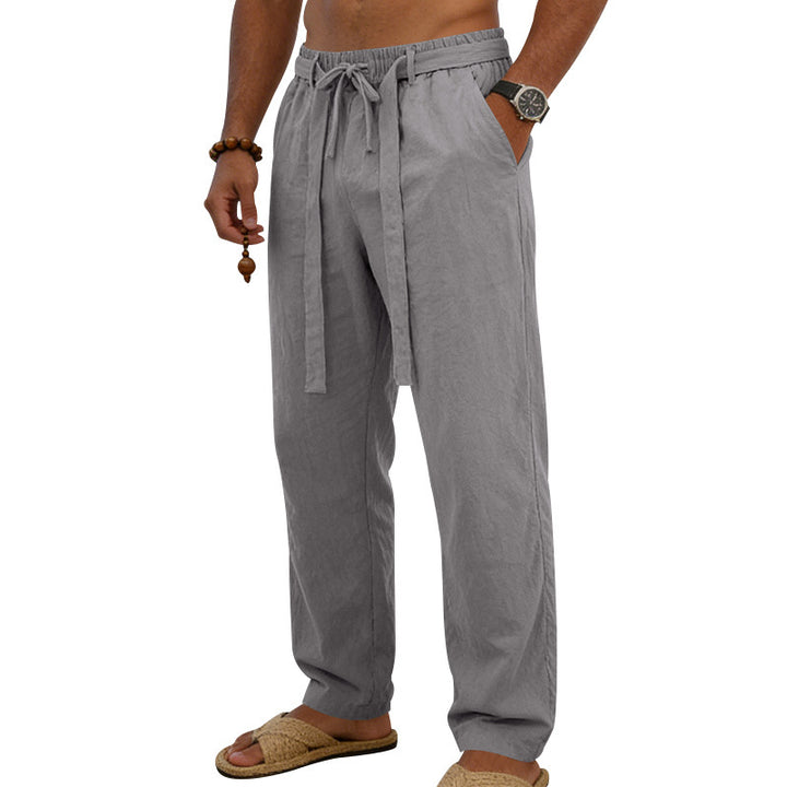 Herren Atmungsaktive Sommer-Relaxhose mit Elastikbund, Tunnelzug und Seitentaschen Echoarchiv