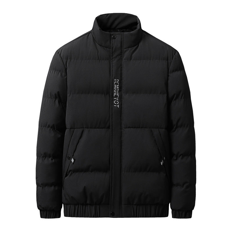Herren gesteppte Winterjacke mit hochgeschlossenem Kragen und vielseitigen Taschen Echoarchiv