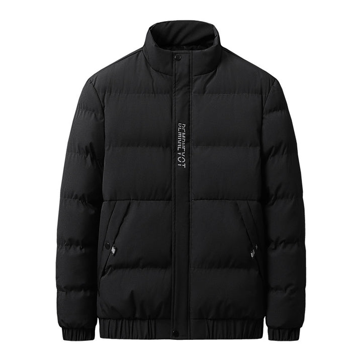 Herren gesteppte Winterjacke mit hochgeschlossenem Kragen und vielseitigen Taschen Echoarchiv