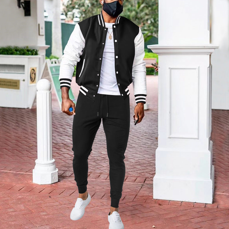 Herren sportliche Collegejacke mit hochwertigen Materialien und elastischen Bündchen Echoarchiv