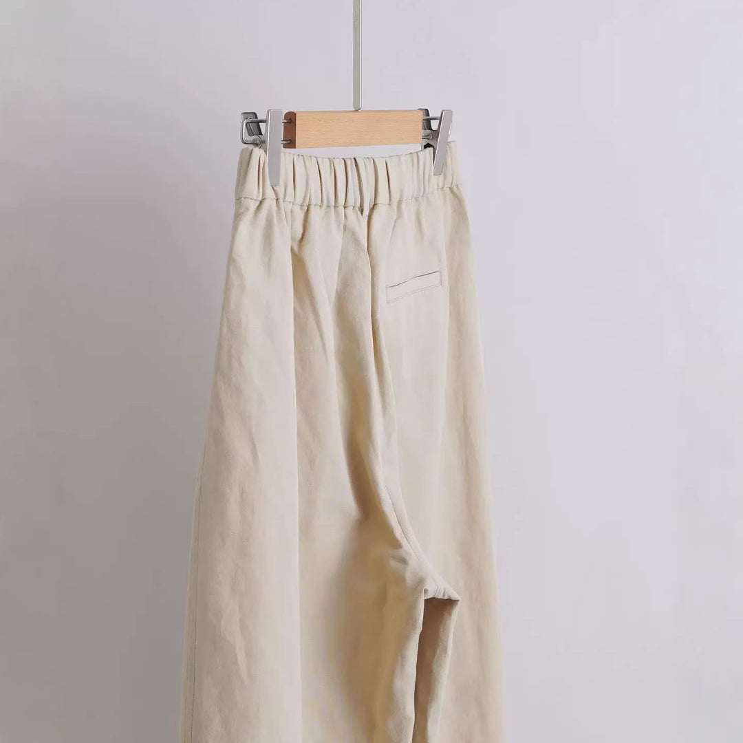 Damen Bequeme und lässige weit geschnittene Stoffhose Echoarchiv