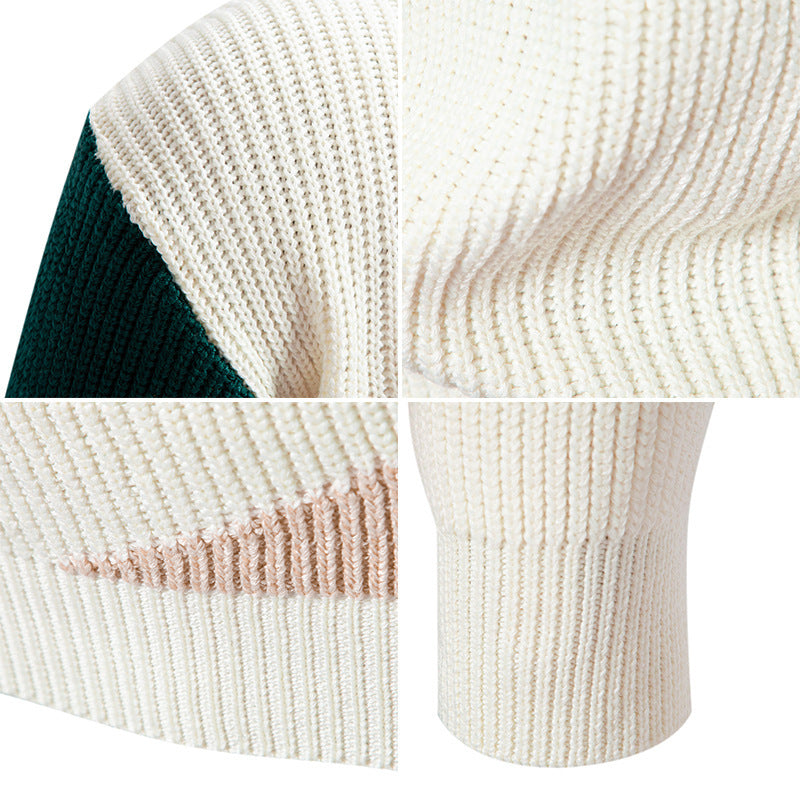 Herren modischer Rollkragenpullover mit modernem Grafikdesign Echoarchiv