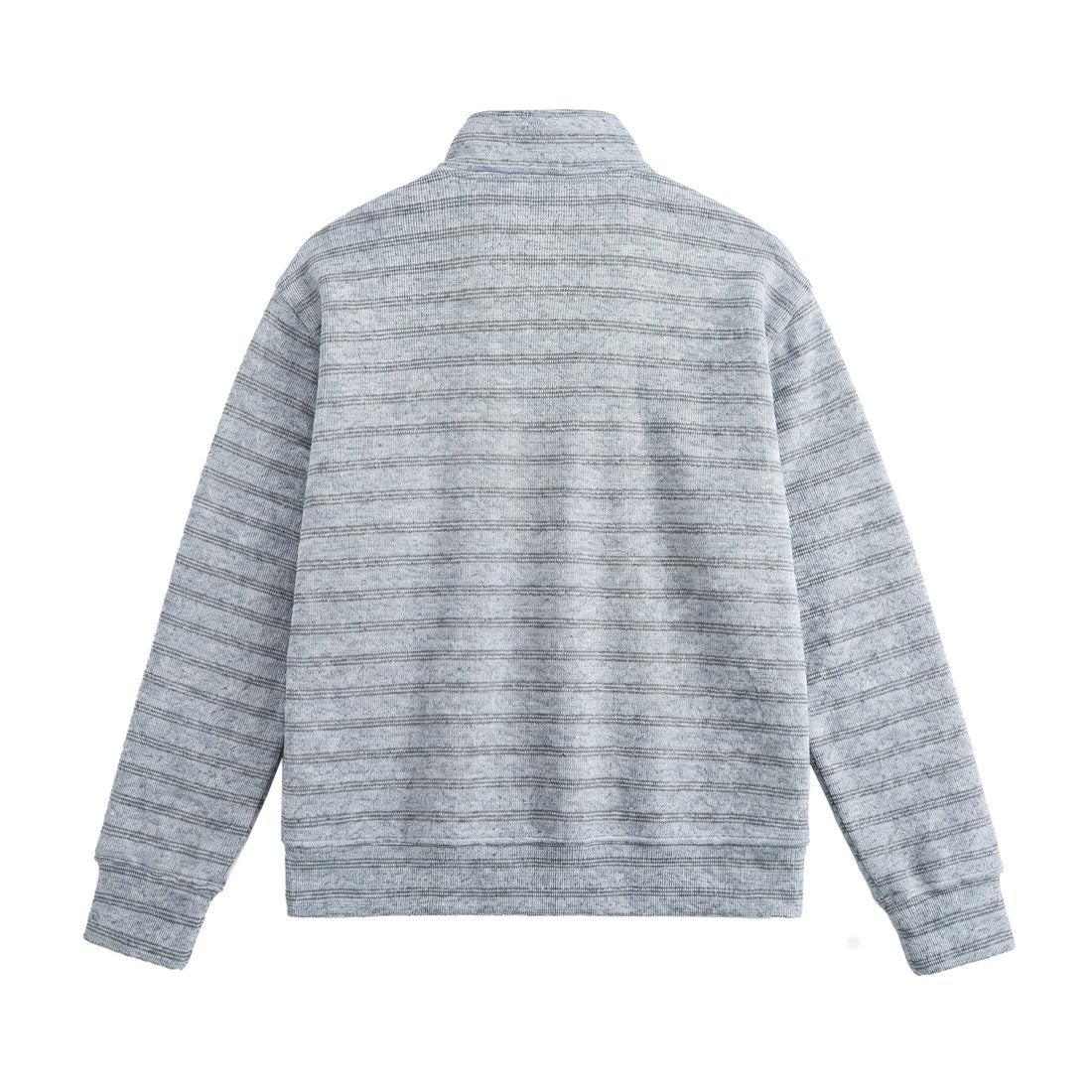 Herren Strukturiertes Halbzip-Strickpullover mit Stehkragen Echoarchiv