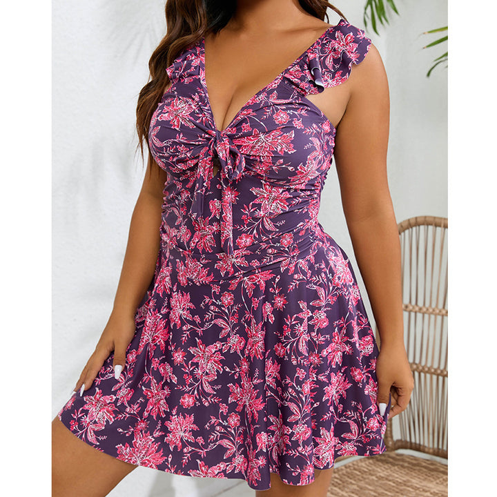 Damen Badekleid mit verspielten Rüschendetails Echo Archiv