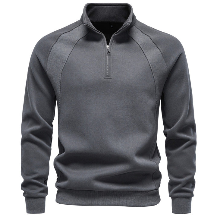 Herren Troyer-Fleecepullover mit Stehkragen und halbem Reißverschluss Echoarchiv